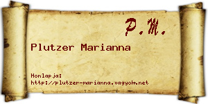 Plutzer Marianna névjegykártya